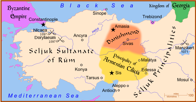 Mapa de Anatolia