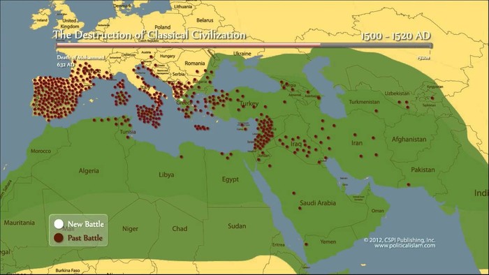 Jihad vs Cruzadas – A incoerência anti-histórica de Bill Warner e seu mapa de pontinhos